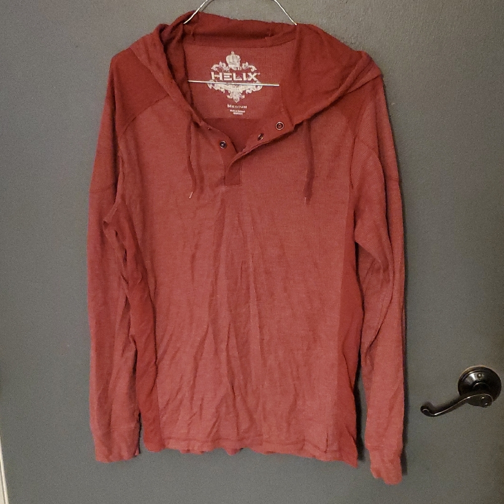 Helix Maroon Pullover with Hood